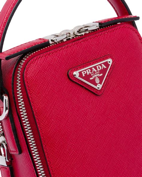 Prada Brique Saffiano Leather Cross